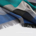 Fashion jacquard viscose plaid scarf